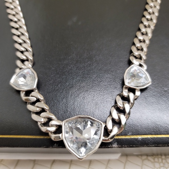 Givenchy Silver tone Necklace with Interlocking Design - Picture 7 of 11